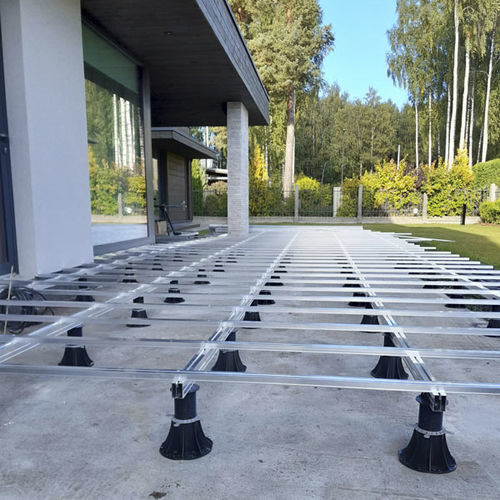 Supporto per pavimento sopraelevato in plastica - STANDARD  - DECK-DRY POLSKA SP.  Z O.O. - in gomma / regolabile / autolivellante