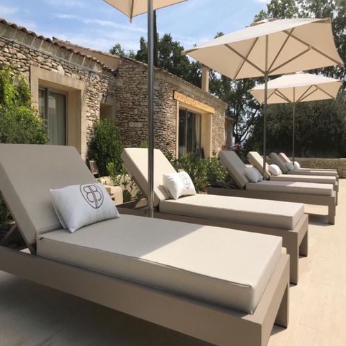 Lettino prendisole 1 posto - Bain de soleil 1 place - MOUSSES ETOILES - contemporaneo / in Batyline® / in tessuto spalmato PVC
