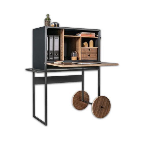 Scrittoio contemporaneo - THE FREE SPIRIT - Sobocan - in legno compensato / in betulla / in metallo
