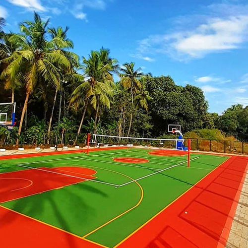 Intonaco per impianti sportivi - ELASTOSPORT 853-R - KDF - Sports Flooring Production - per campo sportivo / per pavimento / acrilico
