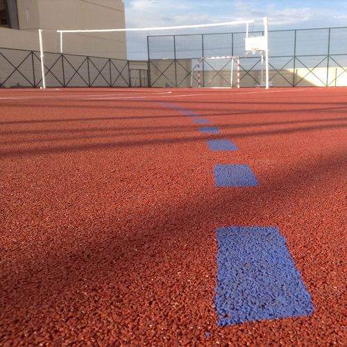 Pavimentazione sportiva da esterno - COLORFLEX - KDF - Sports Flooring Production - in gomma / in poliuretano / per campo sportivo