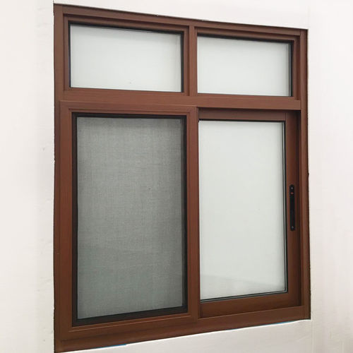 Finestra in alluminio - Altop Facade Co, ltd. - scorrevole / a doppi vetri / marrone