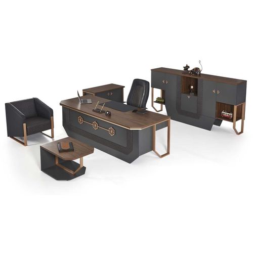 Scrivania direzionale - ZENART - OFISTIM - classica / in legno / con contenitore