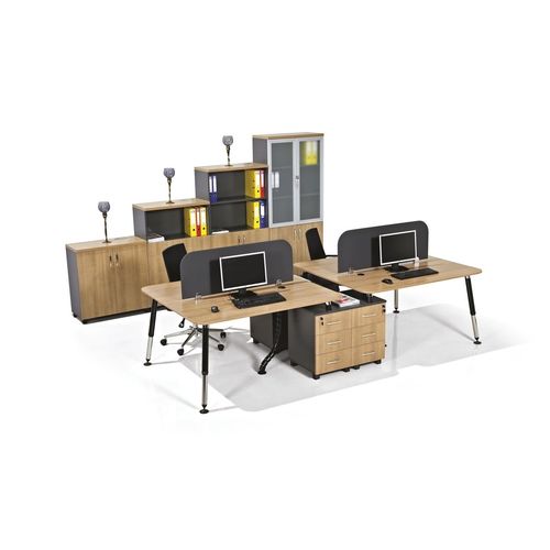 Scrivania per open space - BERIL - OFISTIM - classica / in legno / con contenitore