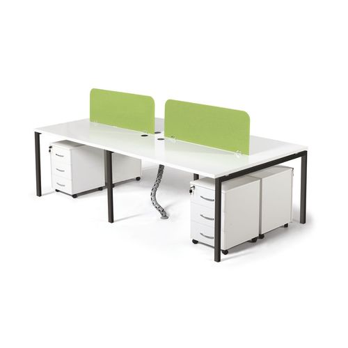Scrivania per open space - FERRO - OFISTIM - contemporanea / in laminato / con contenitore