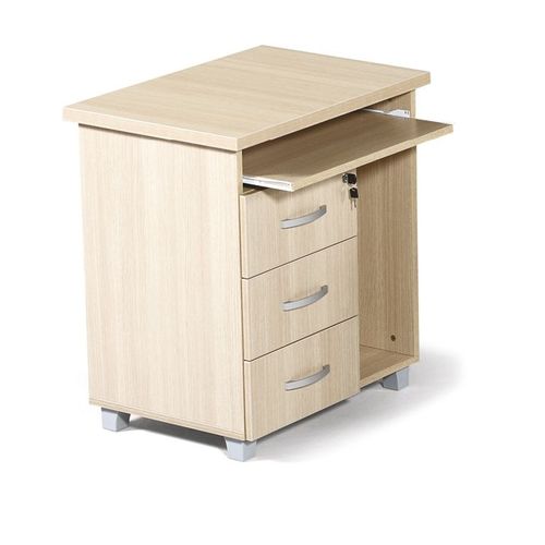 Cassettiera per ufficio in legno - ETJ-70050 - OFISTIM - 3 cassetti / con rotelle / a chiave