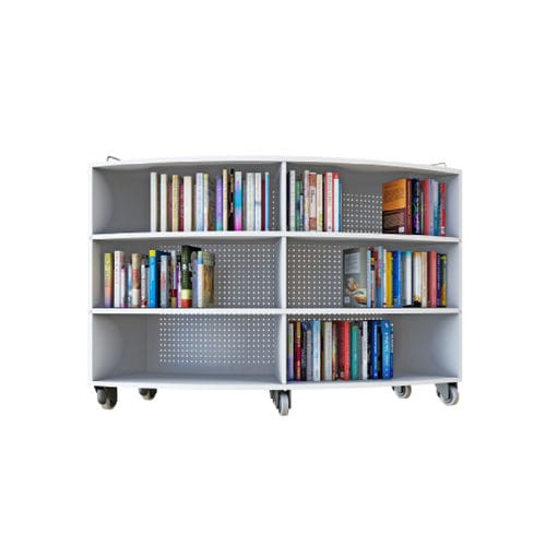 Scaffale contemporaneo - CORRECTELLIPTIC - OFISTIM - in laminato / per biblioteca
