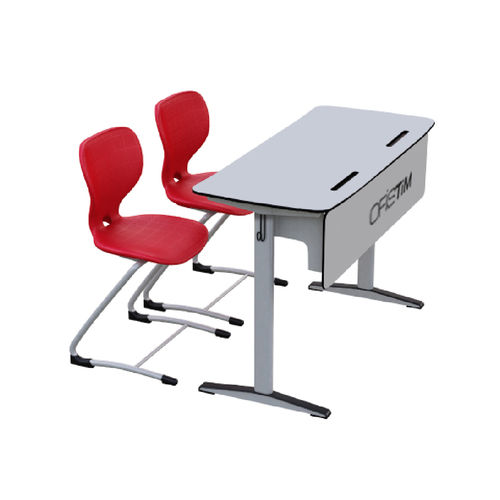 Tavolo per corsi di formazione contemporaneo - SEAPLUS 01 - OFISTIM - in laminato / con supporto in metallo / rettangolare