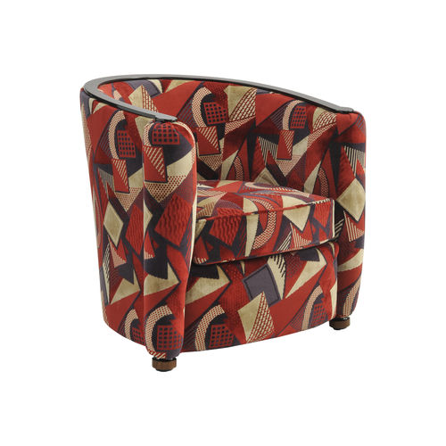 Poltrona Art Deco - CIRCÉ  - Pierre COUNOT BLANDIN - in tessuto / grigia / gialla