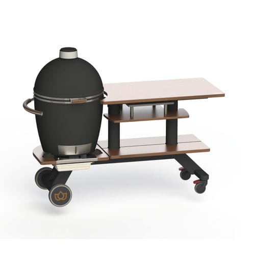 Tavolo contemporaneo - KB10-TG400 - kamado B10 Germany - in legno / con supporto in acciaio / rettangolare