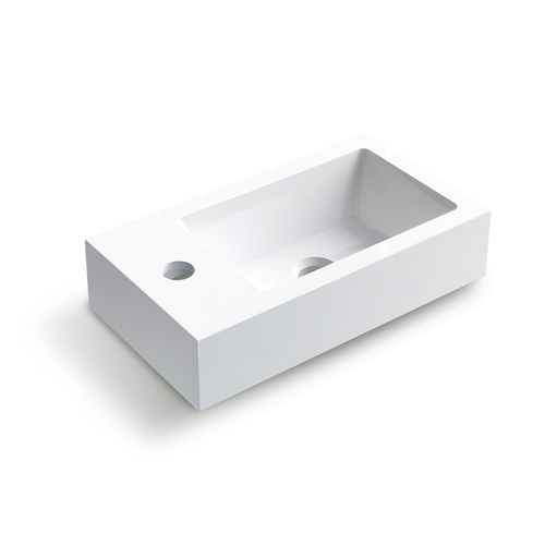 Lavabo sospeso - DY-B4001A - DAYA - in resina / su misura / lucido