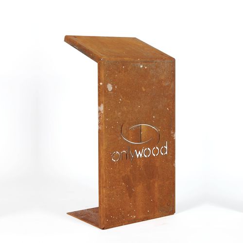 Podio di segnalazione - Onlywood - da esterno / in corten / per spazio pubblico