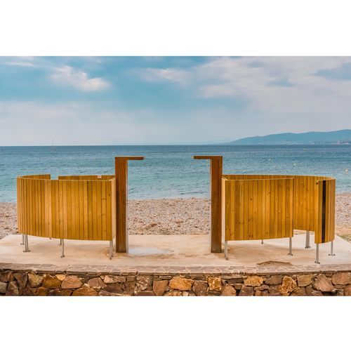 Cabina da spiaggia per spogliatoio - Onlywood - in pino / in acciaio galvanizzato / per spazi pubblici