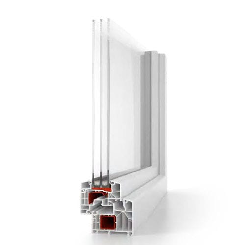 Profilato per finestra in PVC - ALUPLAST IDEAL 8000® - Termo Express - a taglio termico / acustico / antirapina