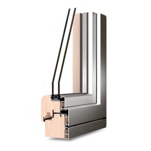 Profilato per finestra in legno massiccio - QUADRA 5000/S - Termo Express - in alluminio anodizzato / in alluminio laccato / termoisolante
