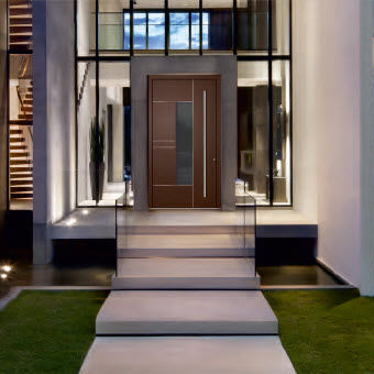 Porta d'ingresso - CONTEMPORARY - Termo Express - in alluminio / battente / contemporanea