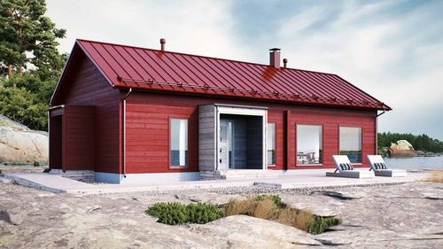 Casa in legno massiccio assemblato - HEHKU 100 - Kuusamo Hirsitalot Oy - modulare / contemporanea / a un piano