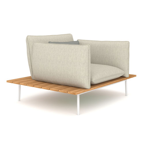 Poltrona contemporanea - VAIL - IVINI - in Sunbrella® / in tessuto acrilico / in teak