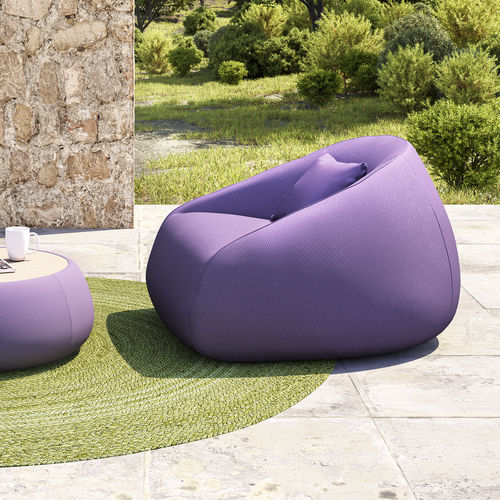 Poltrona contemporanea - VIGO - IVINI - in tessuto / in alluminio / con cuscino rimovibile