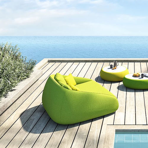 Poltrona contemporanea - VIGO - IVINI - in tessuto / in alluminio / con cuscino rimovibile