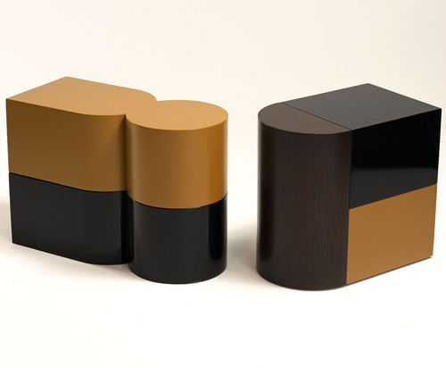 Tavolo d'appoggio design originale - CADORO - Jason Mizrahi Designs - in rovere / in MDF / con supporto in MDF