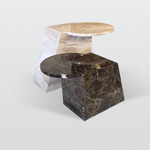 Tavolo d'appoggio contemporaneo - V - Jason Mizrahi Designs - in rovere / in noce / in MDF