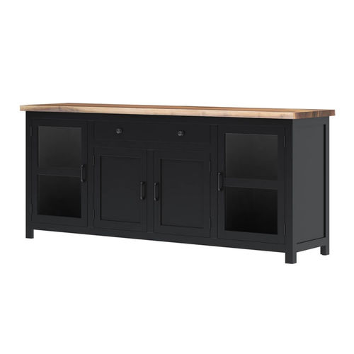 Credenza contemporanea - WARSAW - Furniture BoutiQ - in legno massiccio / a vetrina / con cassetti