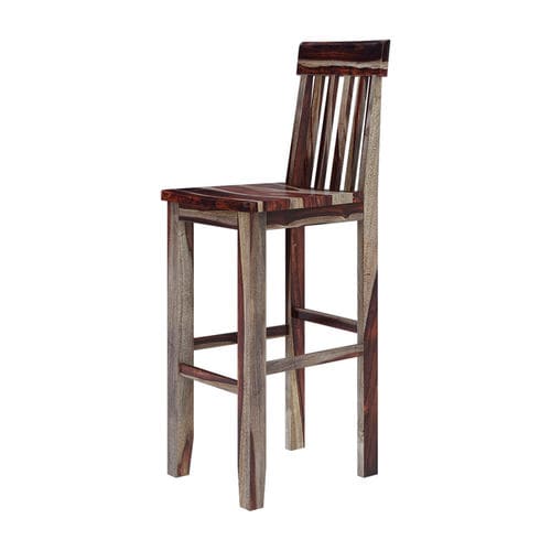 Sgabello da bar classico - OKLAM - Furniture BoutiQ - in legno / con supporto in legno / con base centrale