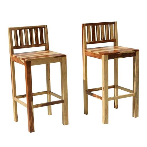 Sgabello da bar classico - KUSHI - Furniture BoutiQ - in legno / con supporto in legno / con 4 gambe