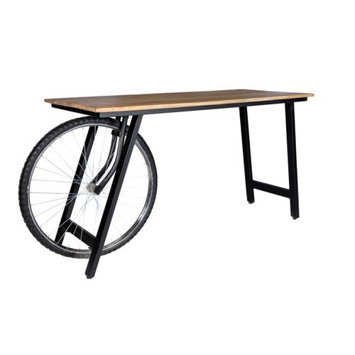 Scrivania da terra - SARAVEN - Furniture BoutiQ - design industriale / in legno massiccio / dritta