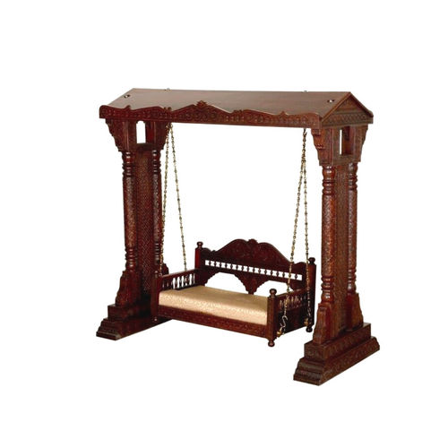 Dondolo da giardino in legno massiccio - KING - Furniture BoutiQ - con cuscino rimovibile / 2 posti / con protezione solare
