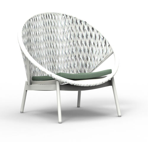 Poltrona contemporanea - EVIAN - SJY FURNITURE - in Sunbrella® / in tessuto acrilico / in rattan sintetico