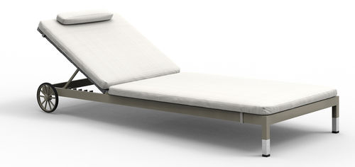 Lettino prendisole contemporaneo - TACO - SJY FURNITURE - contract / con schienale regolabile / con rotelle