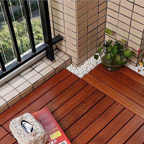 Listone per esterno in legno - 88KEMPAS33 - Décoplus Parquets - aspetto legno / con scanalature / a clip