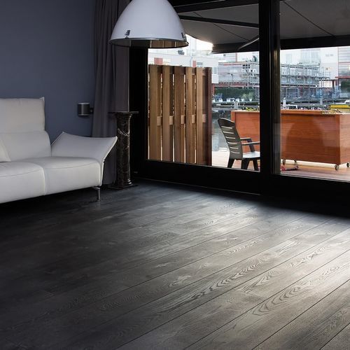 Parquet multistrato - LAVA GREY - Décoplus Parquets - in rovere / oliato / anticato