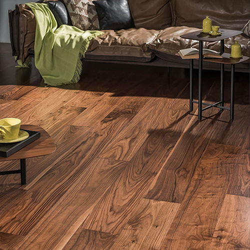 Parquet multistrato - NOYER AMERICAIN RUSTIQUE - Décoplus Parquets - in noce / verniciato / opaco