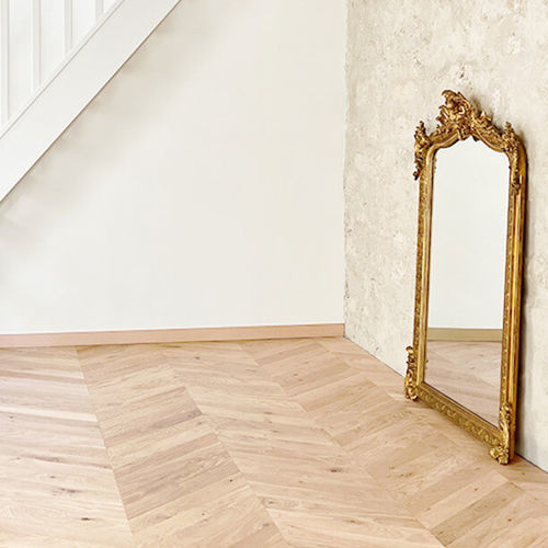 Parquet multistrato - RUSTIQUE INVISIBLE - Décoplus Parquets - quercia europea / a spina di pesce / spazzolato