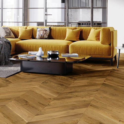 Parquet multistrato - AUTHENTIQUE FUMÉ - Décoplus Parquets - quercia europea / a spina di pesce / verniciato