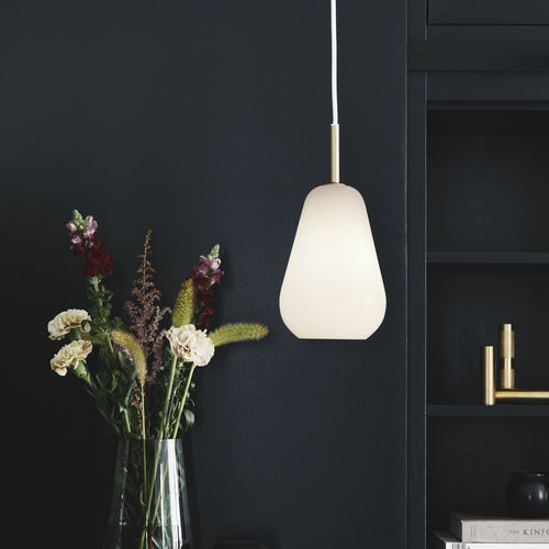Lampada a sospensione - ANOLI 1 SMALL OPAL - Nuura - in metallo / in vetro soffiato / contemporanea