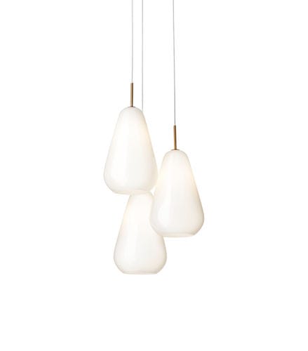Lampada a sospensione - ANOLI 3 OPAL  - Nuura - in metallo / in vetro soffiato / contemporanea
