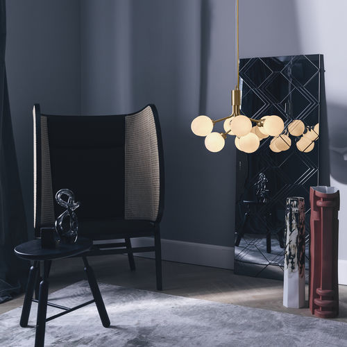 Lampadario contemporaneo - APIALES 9 - Nuura - in vetro soffiato / in ottone spazzolato / LED
