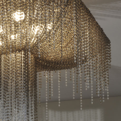 Lampadario contemporaneo - EX05 - Patrizia Garganti - in cristallo / da 6 lampadine / contract