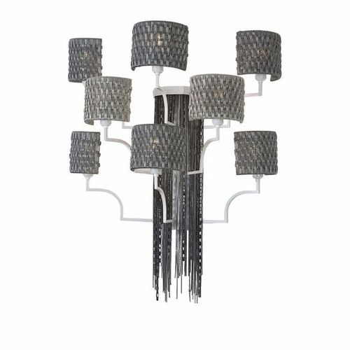 Lampadario contemporaneo - EC07 - Patrizia Garganti - in metallo / in tessuto / da 8 lampadine