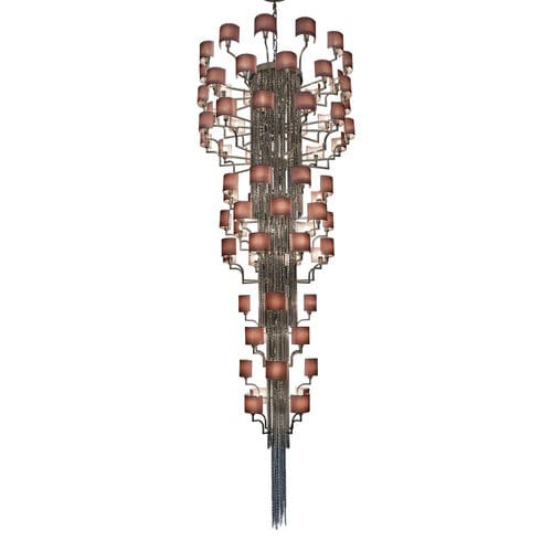 Lampadario contemporaneo - EX02 - Patrizia Garganti - in cristallo / contract / a catena