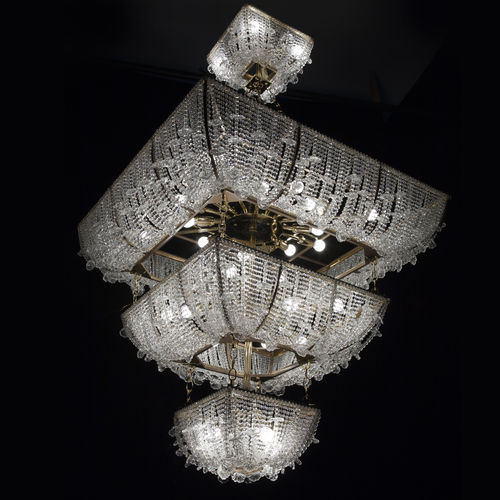 Lampadario contemporaneo - EX06 - Patrizia Garganti - in cristallo / in vetro soffiato / contract