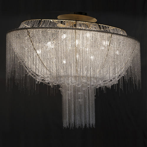 Lampadario contemporaneo - EX07 - Patrizia Garganti - in cristallo / contract / a cascata