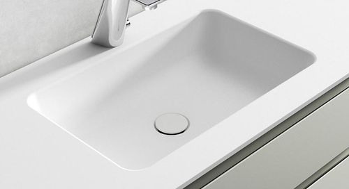 Lavabo da incasso - FLORENCE - Kyrya Group - in ceramica / rettangolare / 1 foro
