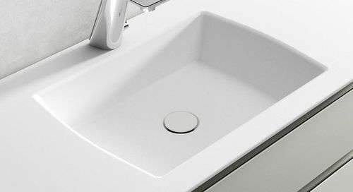 Lavabo da incasso - SICILIA - Kyrya Group - in ceramica / rettangolare / 1 foro