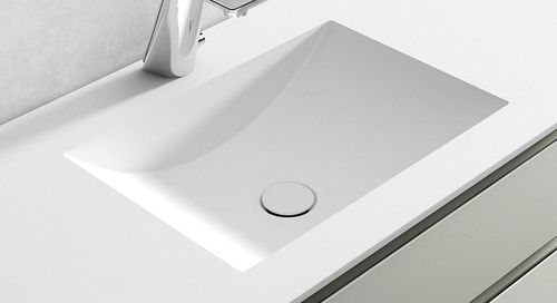 Lavabo da incasso - SIENA - Kyrya Group - in ceramica / rettangolare / 1 foro