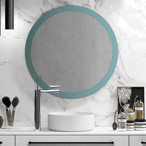 Specchio da bagno a muro - E12 - Kyrya Group - contemporaneo / rotondo / verde